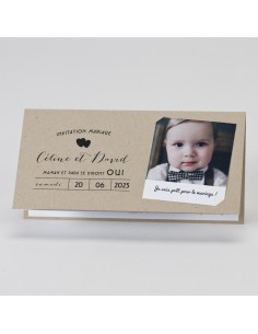 Faire-part mariage kraft...
