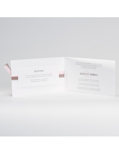 Faire-part mariage blanc et ses deux...