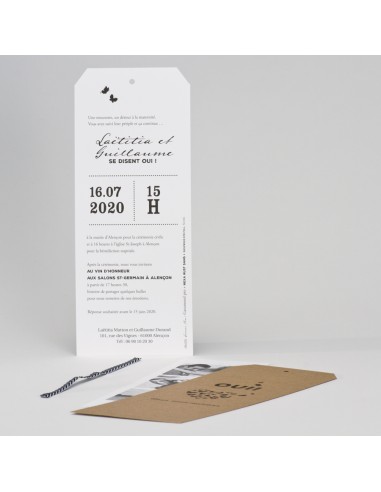 Faire-part Mariage triptyque photos