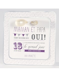 Faire-part Mariage Maman et...