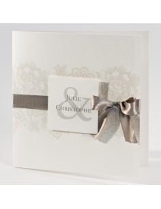 Faire-part Mariage ruban...