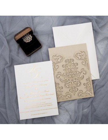 Faire-part mariage Motif Damassé...