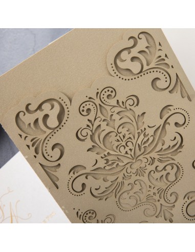 Faire-part mariage Motif Damassé...