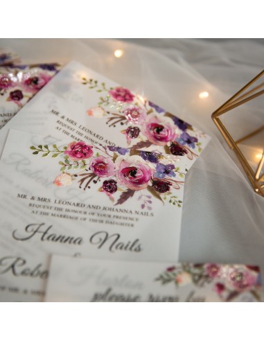 Faire-part Mariage Calque Floral vernis Faire-part Mariage Calque Floral vernis