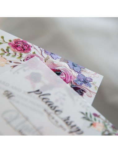 Faire-part Mariage Calque Floral vernis Faire-part Mariage Calque Floral vernis