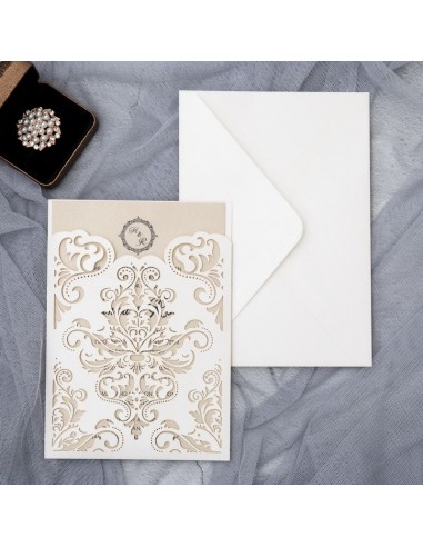 Faire-part mariage Motif Damassé...