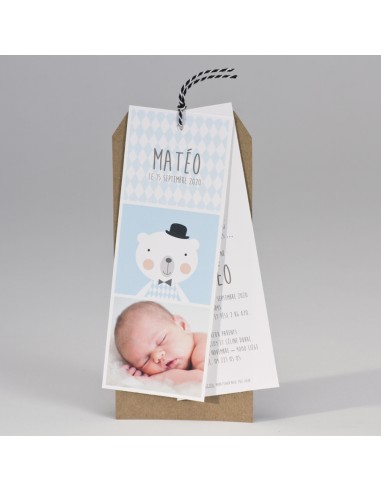 Faire-part Naissance triptyque photo