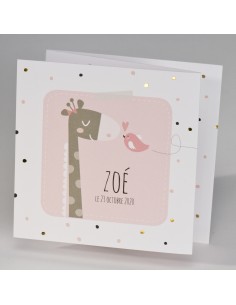 Faire-part Naissance girafe...