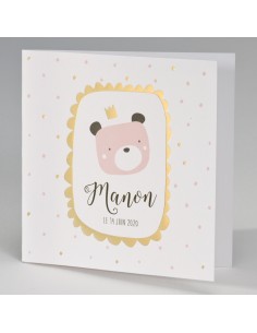 Faire-part Naissance ourson...
