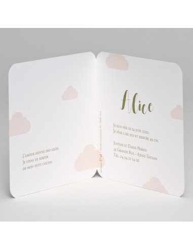 Faire-part Naissance nuage