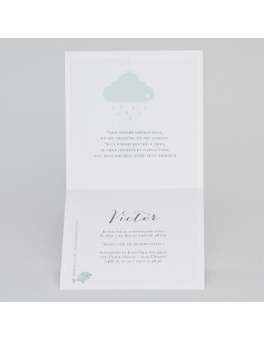Faire-part Naissance nuage & étoile