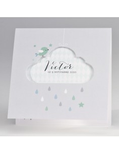 Faire-part Naissance nuage...