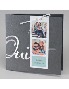 Faire-part Mariage gris...