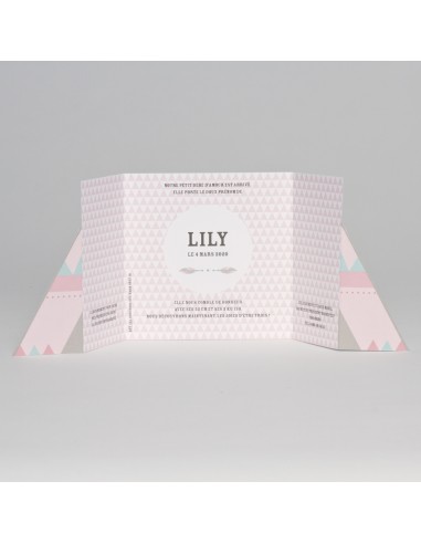 Faire-part fille Naissance tente... Faire-part fille Naissance tente...