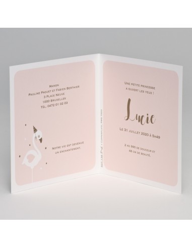 Faire-part Naissance fille avec...