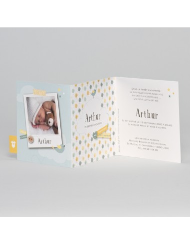 Faire-part Naissance fille avec photo