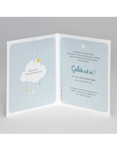 Faire-part Naissance garçon avec photo Faire-part Naissance garçon avec photo