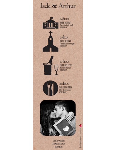 Pack Faire-part Mariage Marque Page...