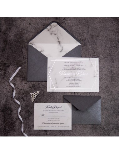 Faire-part Mariage Calque avec motif... Faire-part Mariage Calque avec motif...