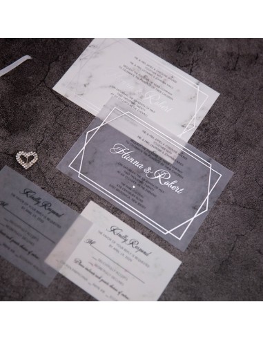 Faire-part Mariage Calque avec motif... Faire-part Mariage Calque avec motif...