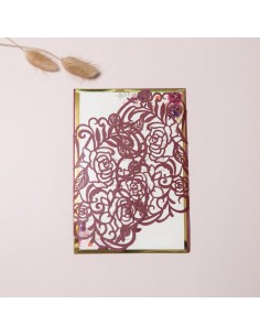 Faire-part mariage Rose en...