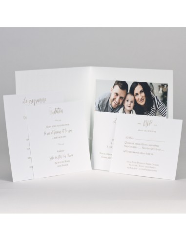 Faire-part Mariage pochette blanche... Faire-part Mariage pochette blanche...