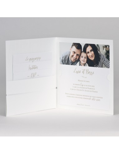 Faire-part Mariage pochette blanche... Faire-part Mariage pochette blanche...