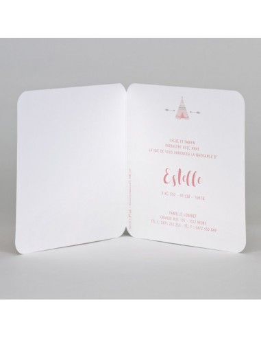 Faire-Part Naissance fille tipi