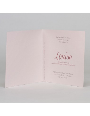 Faire-Part Naissance fille rose avec...