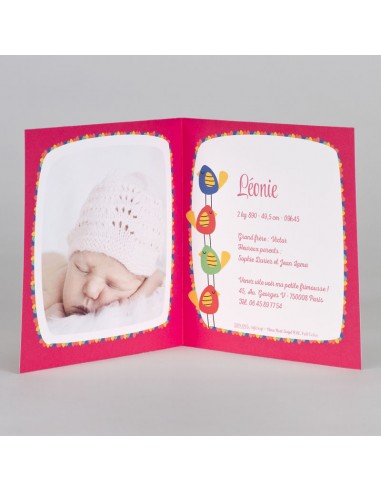 Faire-Part Naissance fille girafe