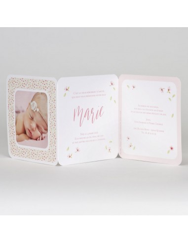 Faire-Part Naissance fille jardin de...