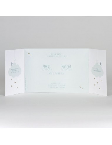 Faire-Part Naissance nuages et... Faire-Part Naissance nuages et...