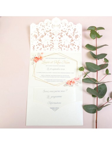 Pack Faire-part Mariage Pocket folder...
