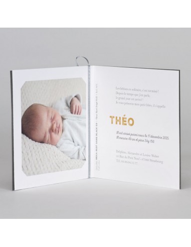 Faire-Part Naissance argenté avec... Faire-Part Naissance argenté avec...