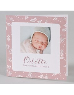 Faire-Part Naissance rose...