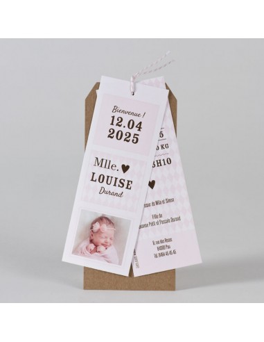 Faire-Part Naissance fille moderne et...