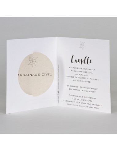 Faire-Part Naissance fille moulin à... Faire-Part Naissance fille moulin à...