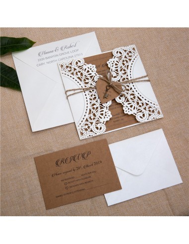 Faire-part Mariage Champêtre Chic -... Faire-part Mariage Champêtre Chic -...