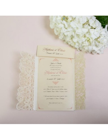 Faire-part mariage Fine Dentelle...