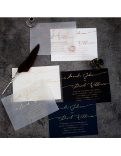 Faire-part Mariage Dorure...