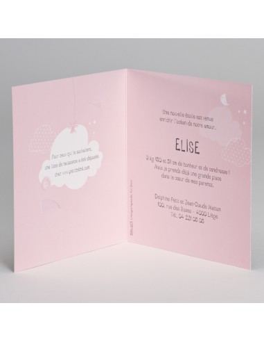 Faire-Part Naissance effet ardoise et...