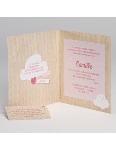 Faire-Part Naissance nuage pour fille