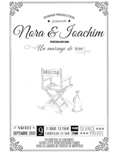 Pack Faire-Part Mariage Cinéma -...