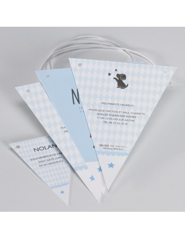 Faire-Part Naissance fanion garçon Faire-Part Naissance fanion garçon
