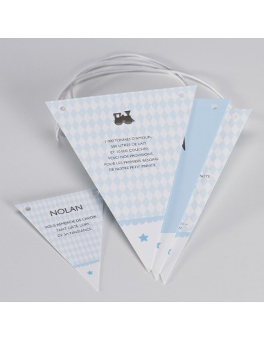 Faire-Part Naissance fanion garçon Faire-Part Naissance fanion garçon