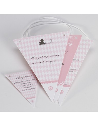 Faire-Part Naissance fanion fille