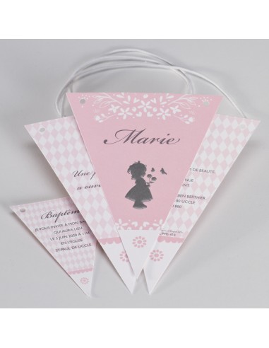 Faire-Part Naissance fanion fille