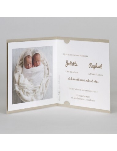 Bundle Faire-Part Naissance jumeaux...