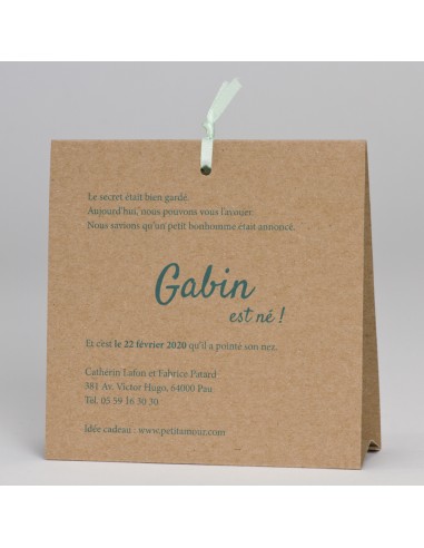 Faire-Part Naissance papier craft et... Faire-Part Naissance papier craft et...
