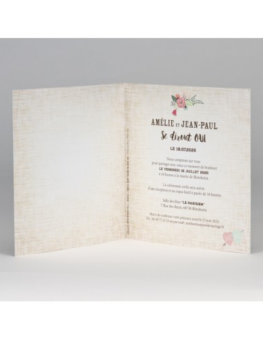 Pack Faire-part mariage pancarte...